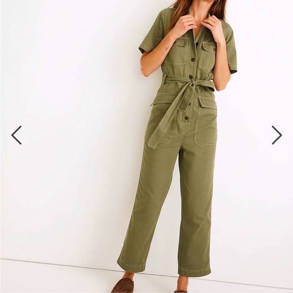 Madewell Pants - Madewell Tie-Waist Military Jumpsuit Sz XL garden girls boho distressed